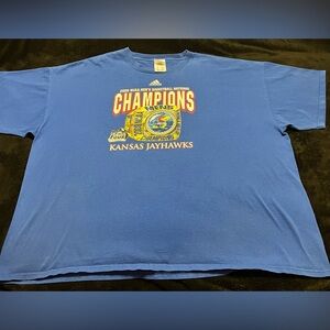 Adidas Retro 2008 KU Jayhawks Championship Tee Men’s 3XL -2nd pic better color